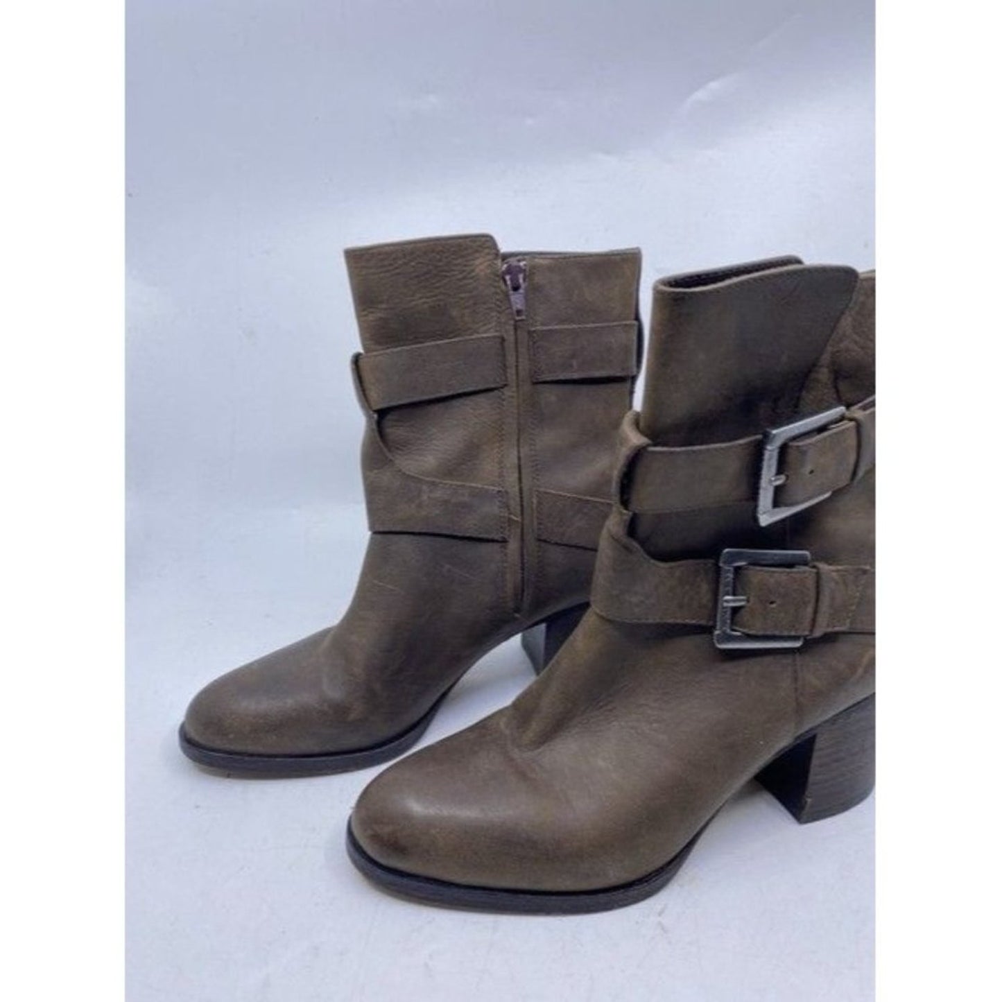 Lauren Ralph Lauren Brown Leather Bootsbooties Size Us