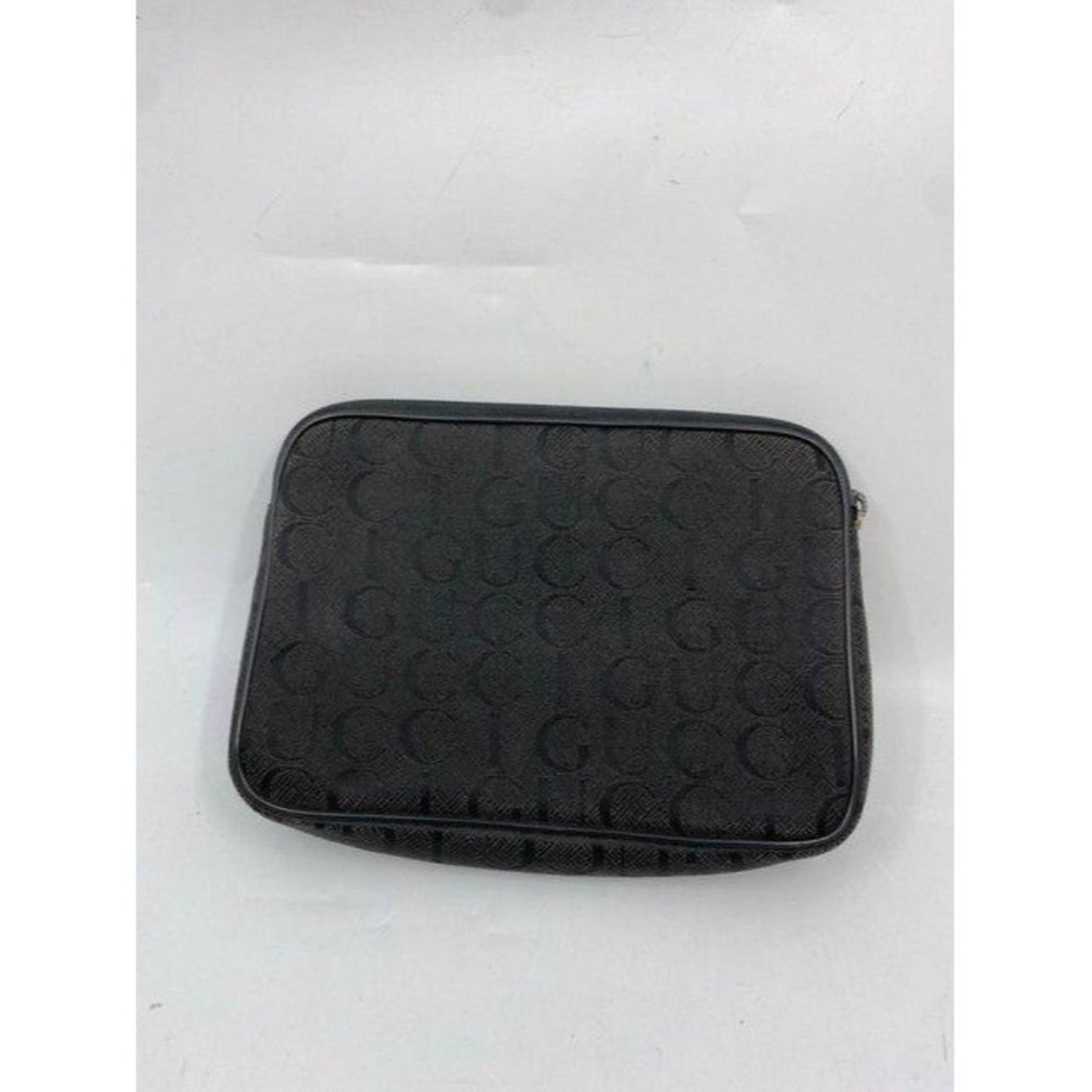 gucci vintage black fabric clutch