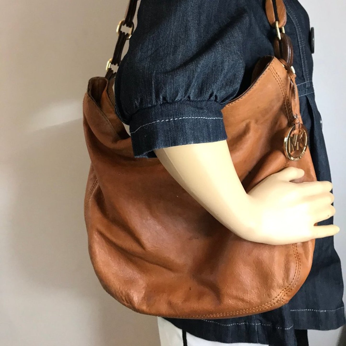 Michael Kors Brown Suede Leather Shoulder Bag