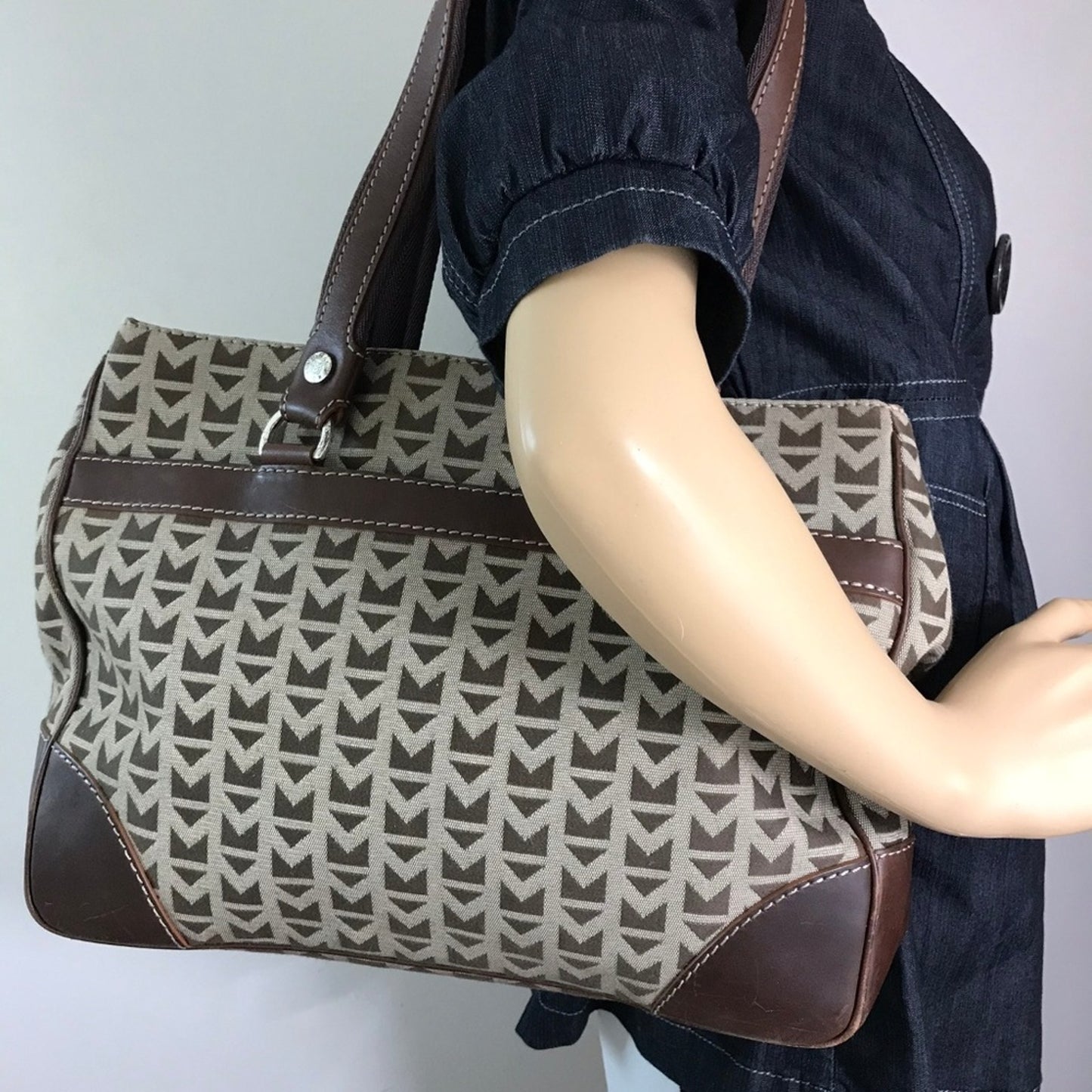 Michael Kors Large Jacquard Fabric Tote Bag