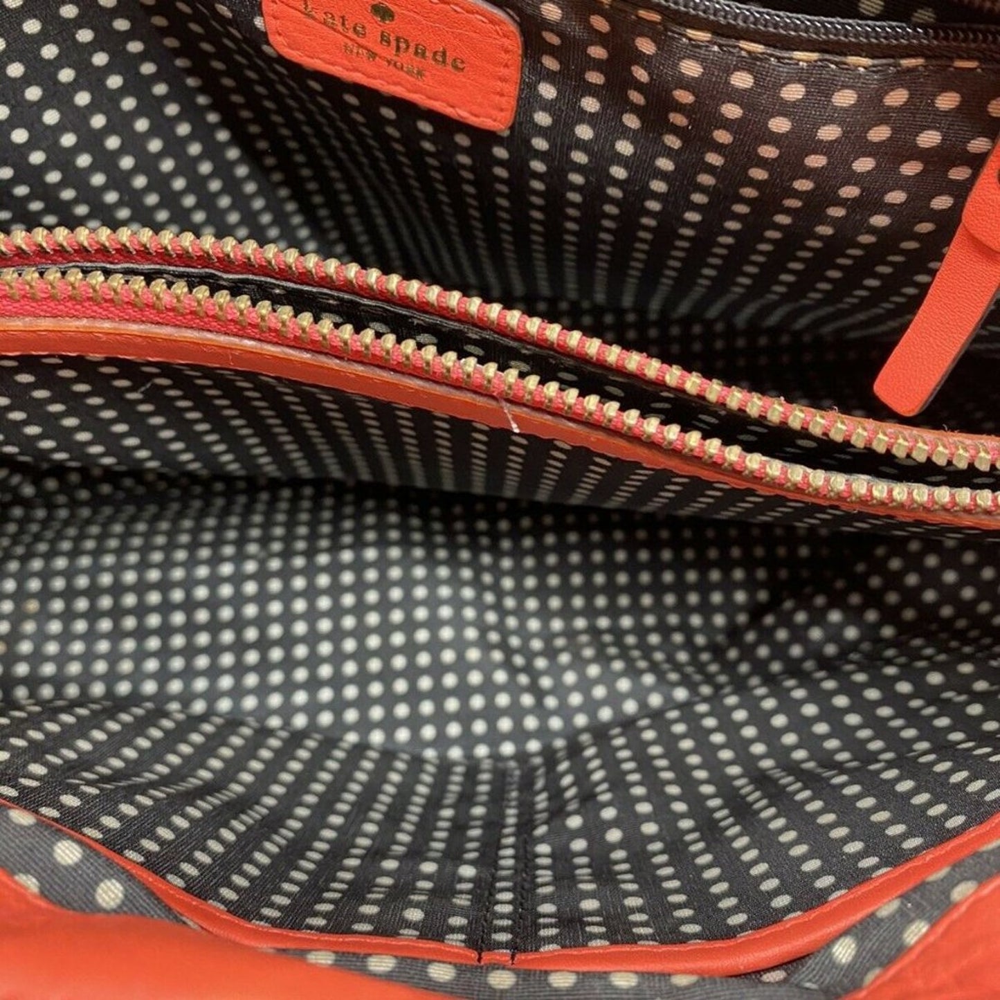 Kate Spade Orange Leather Tote Bag