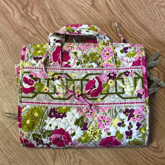 Vera Bradley Pink and Green Floral Cosmetic Bag