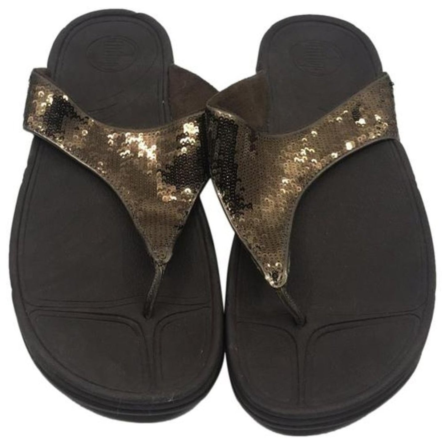 Fitflop Shine Brown Sandals Size: US 8