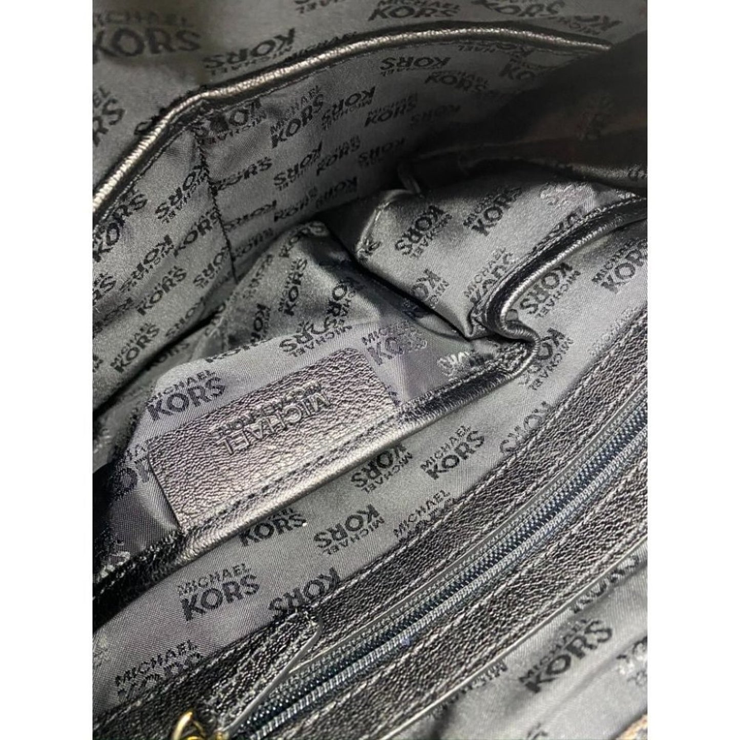 MICHAEL KORS Blue Large Leather Shoulder Bag $390