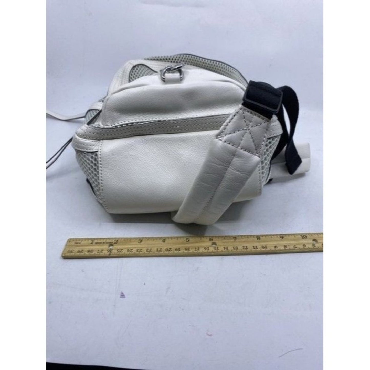 Rebecca Minkoff Net Mini Mab White Leather Backpack