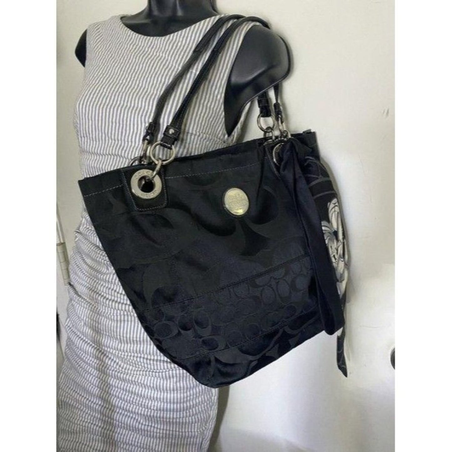 coach w w detachable specialty tie accent black sh