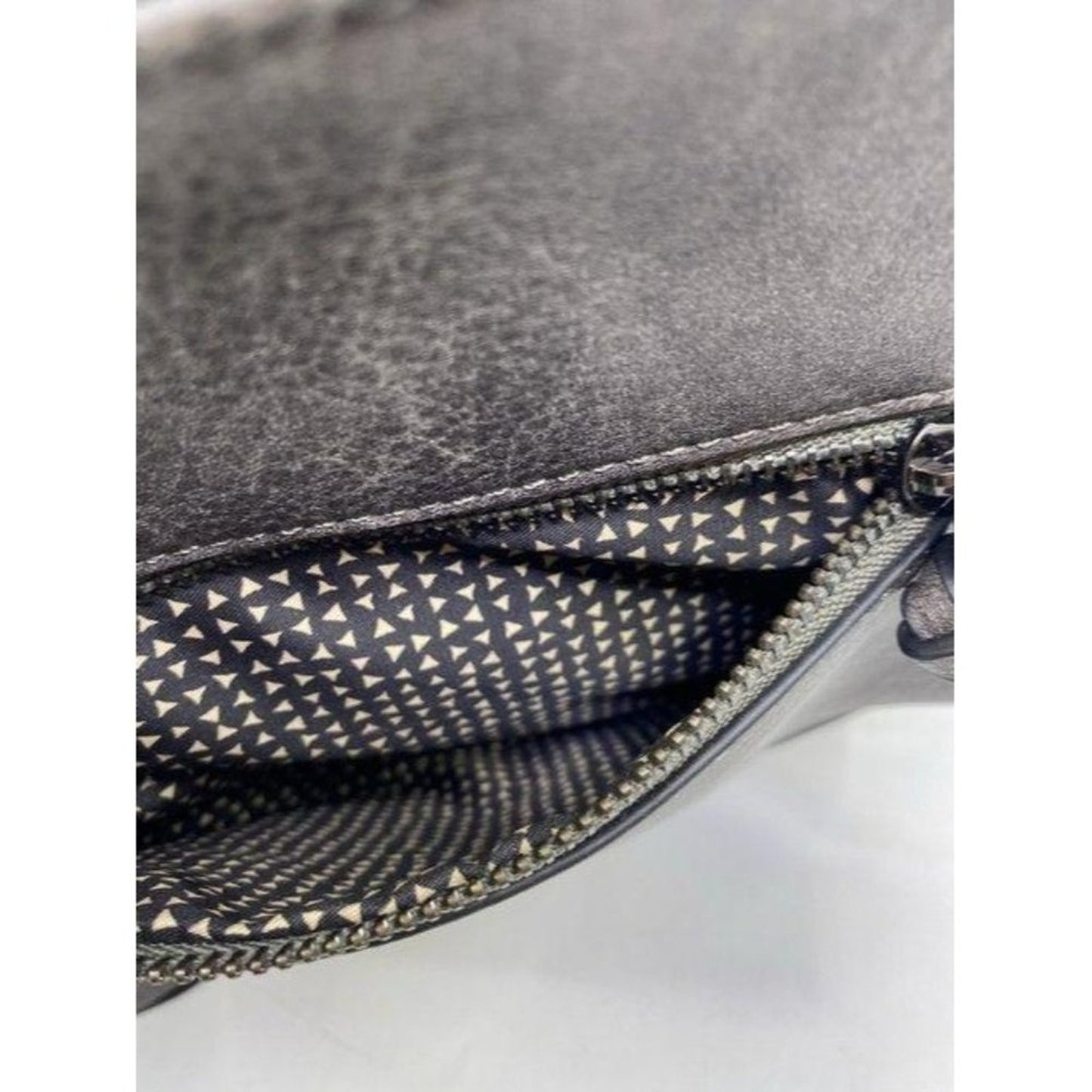 mms design studio zipper gray leather cross body b