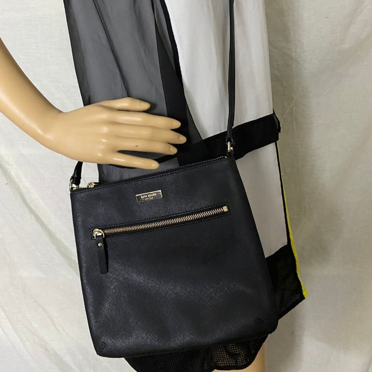 Kate Spade Black Medium Size Leather Crossbody Bag