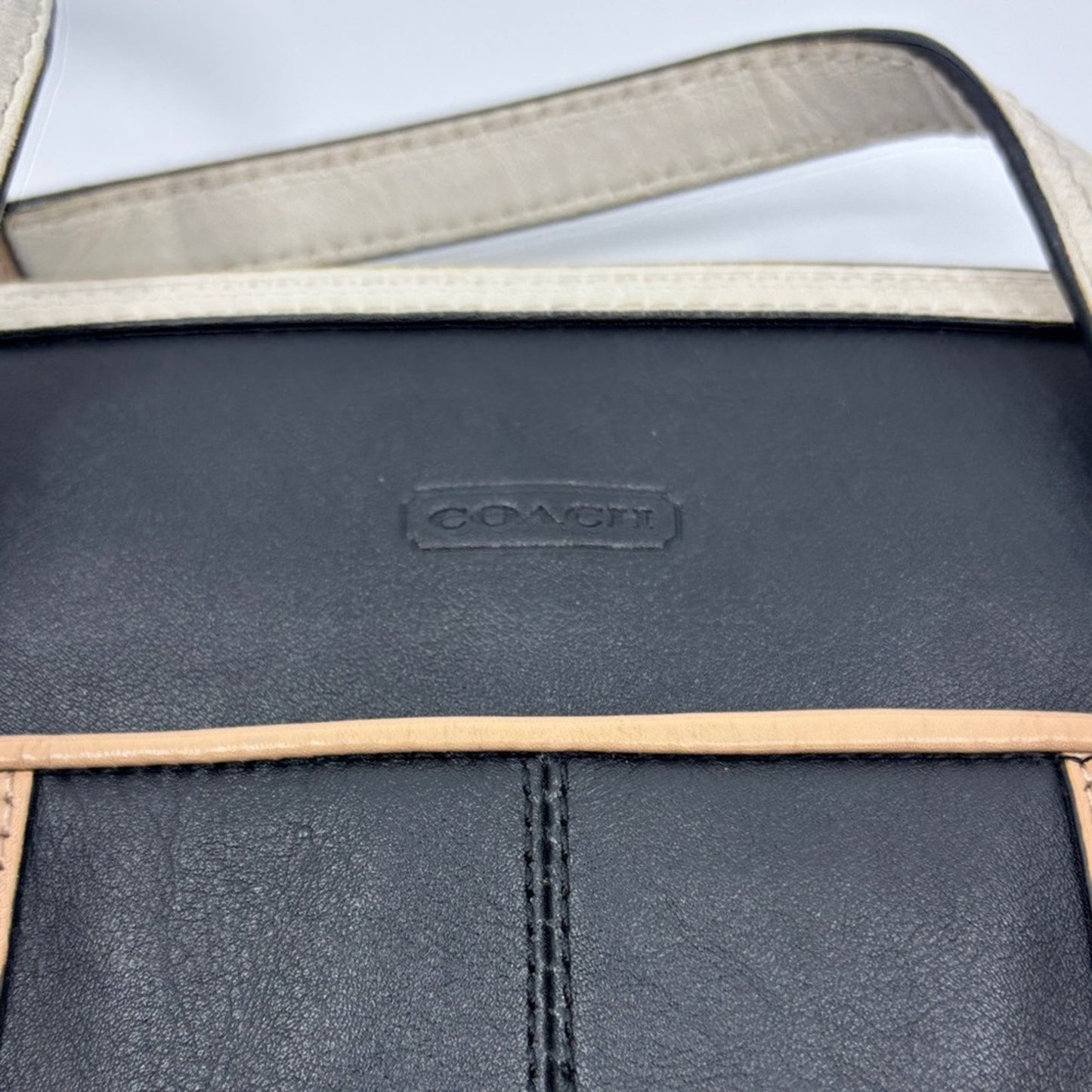 Coach Black and Tan Tote Bag