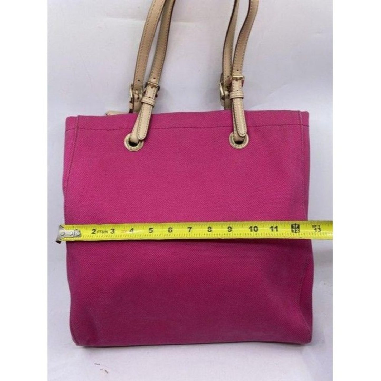 michael kors shopping xl fabric pink canvas tote
