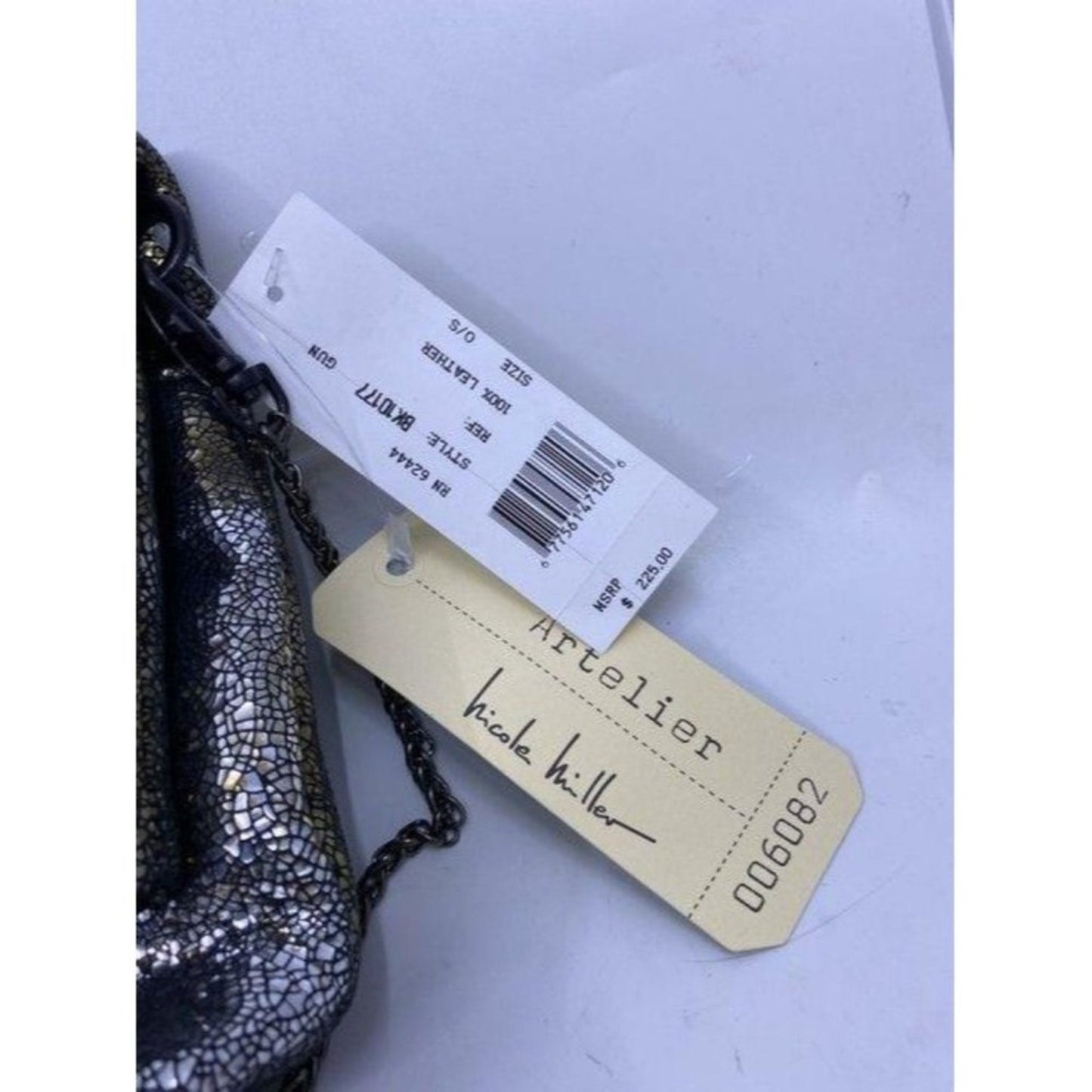 Nicole Miller Msrp Black Gold Leather Cross Body B