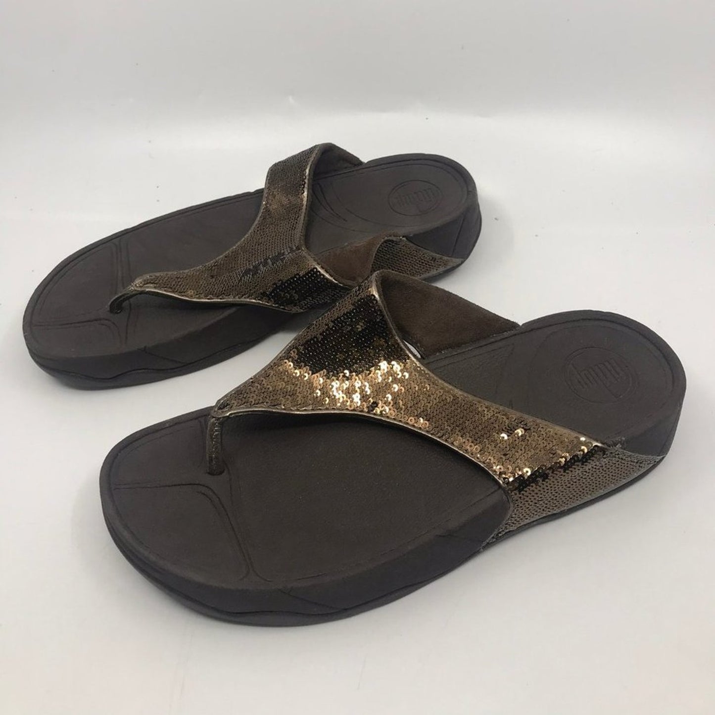 Fitflop Shine Brown Sandals Size: US 8