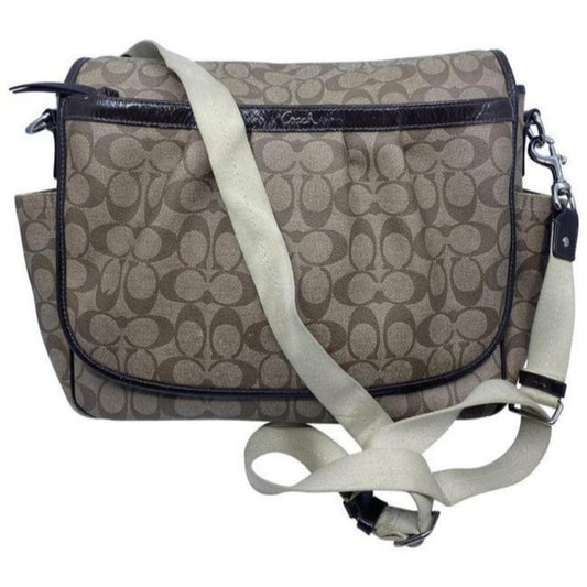 coach tote msrp tan brown coated canvas messenger
