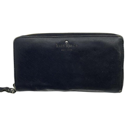Kate Spade Black Leather Zipper Wallet