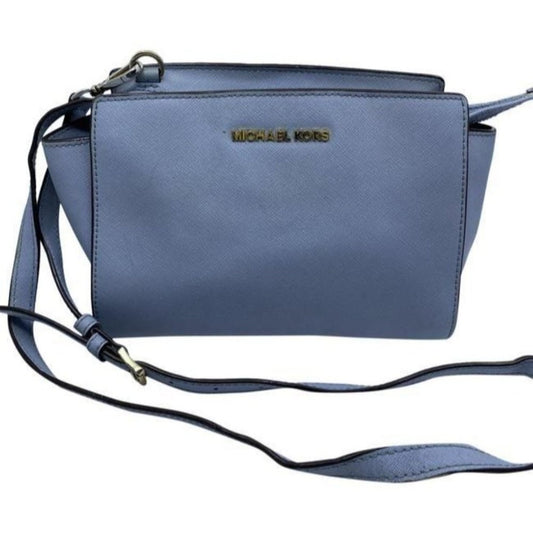 michael kors small blue cross body bag