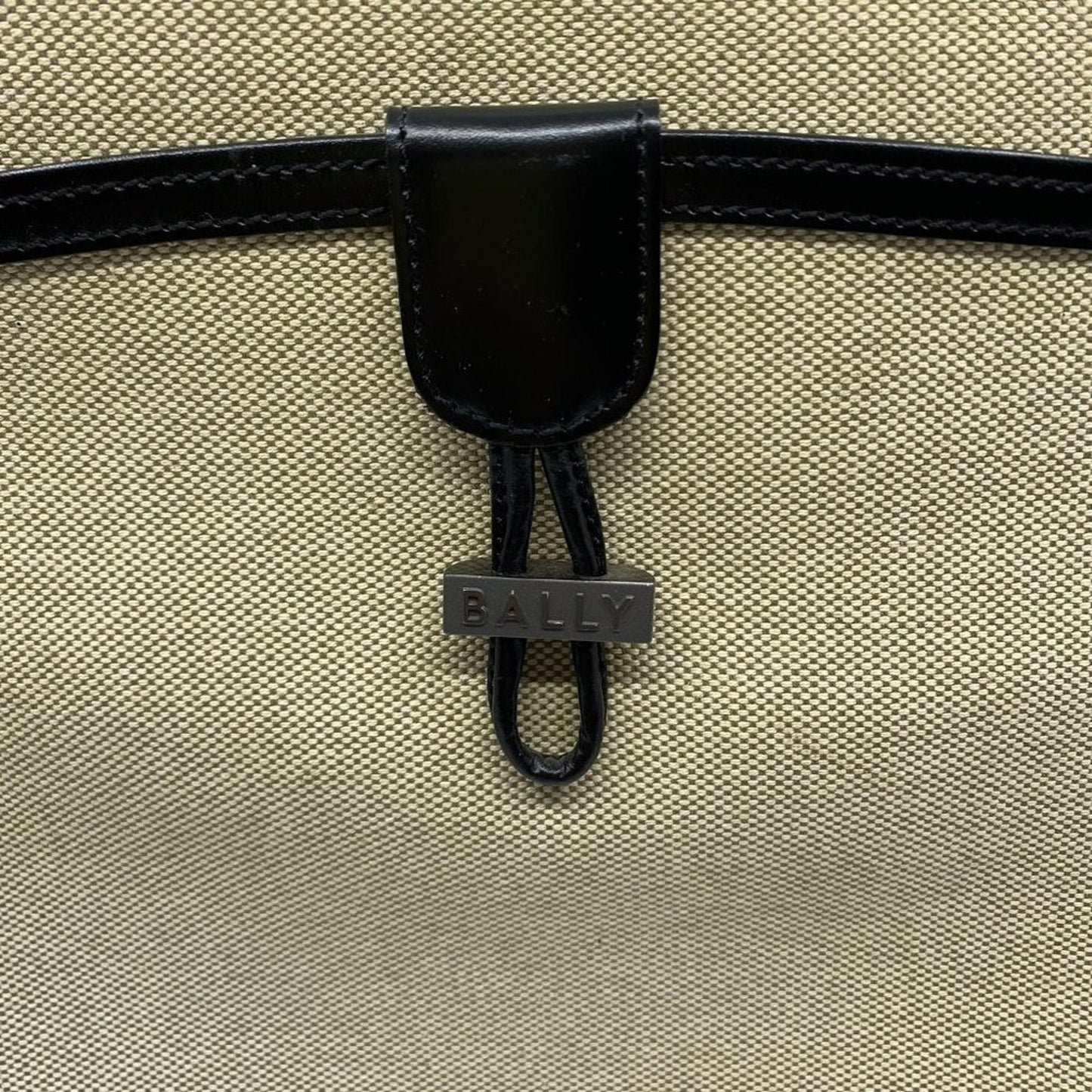 BALLY Vintage/ Khaki Canvas And Lether Handbag