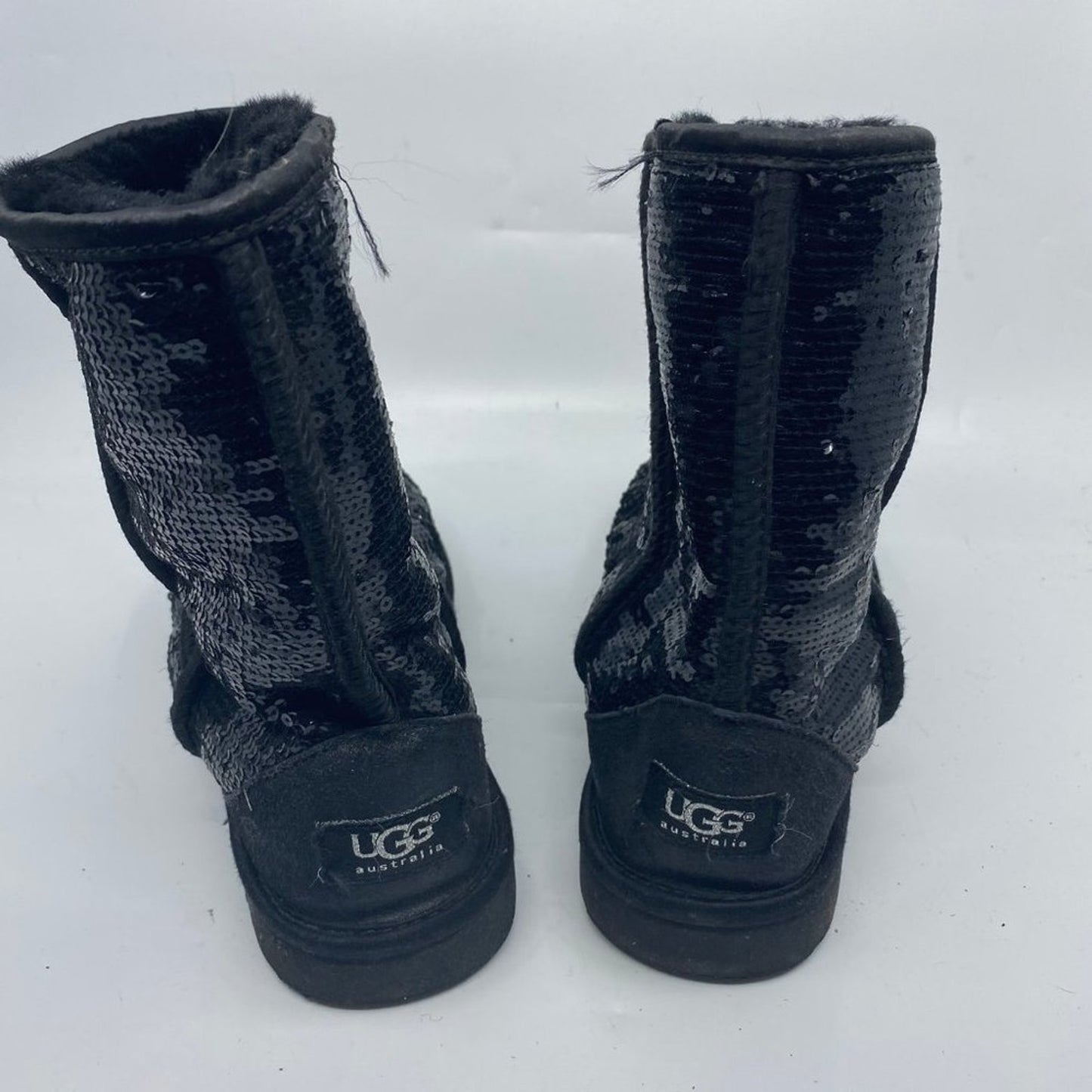 Fashion UGG Shiny Black Special Boots Size: US 7