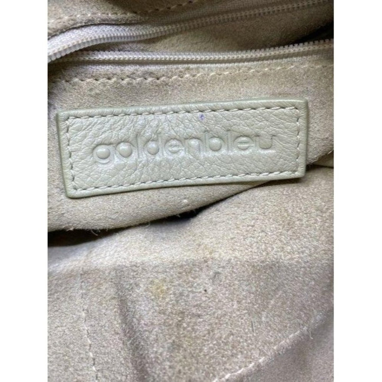 goldenbleu tote large cream leather shoulder bag