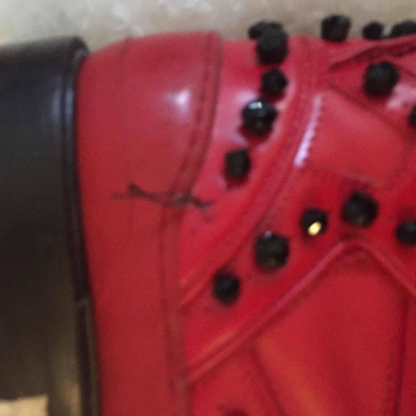 GIVENCHY Men’s Red High Sneakers w/ Stones size 44