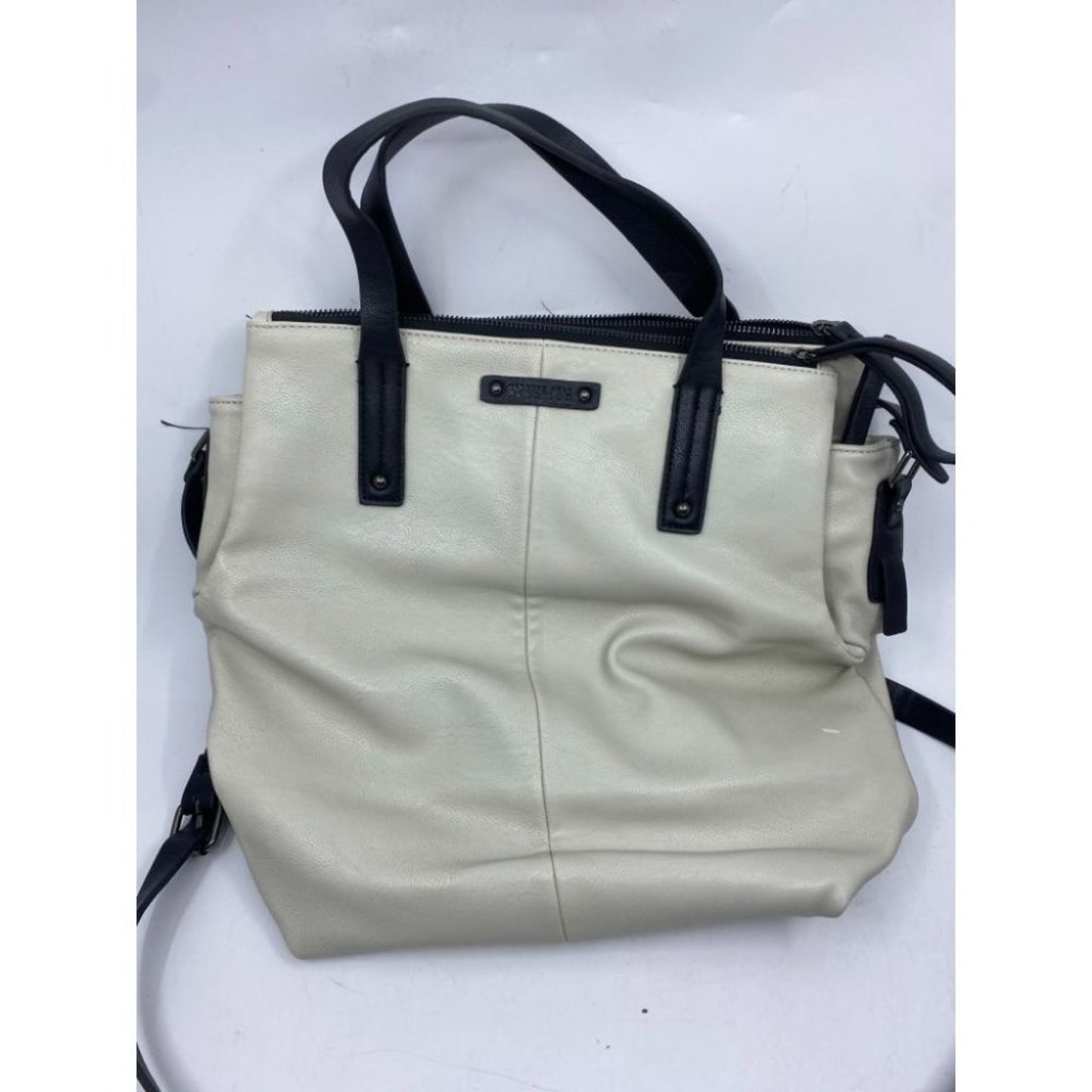 Kenneth Cole White Large Leather Crossbody Bag