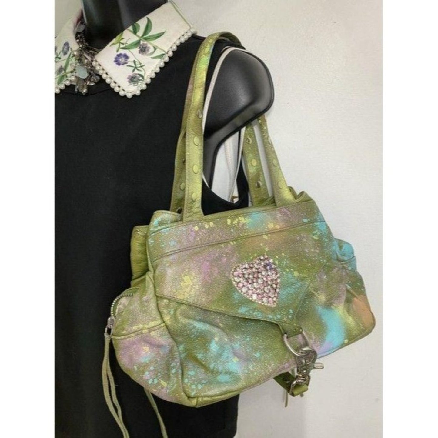 botkier graffiti customized with and applique mult