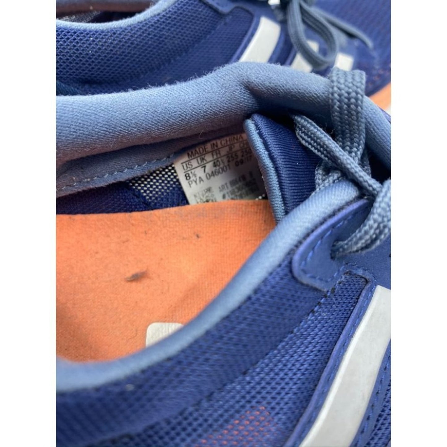 Adidas Booston Blue White Orange Sneakers Size 8.5