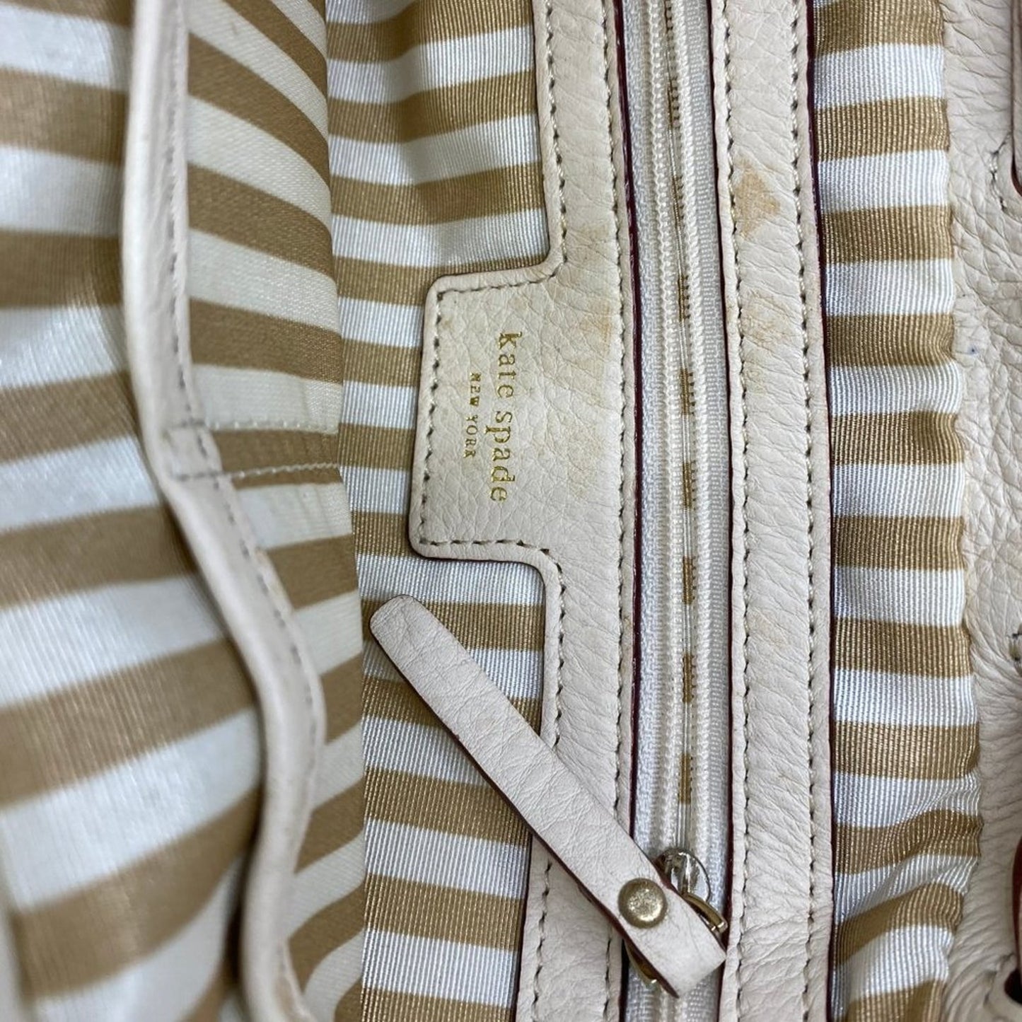Kate Spade Cream Leather Medium Size Handbag