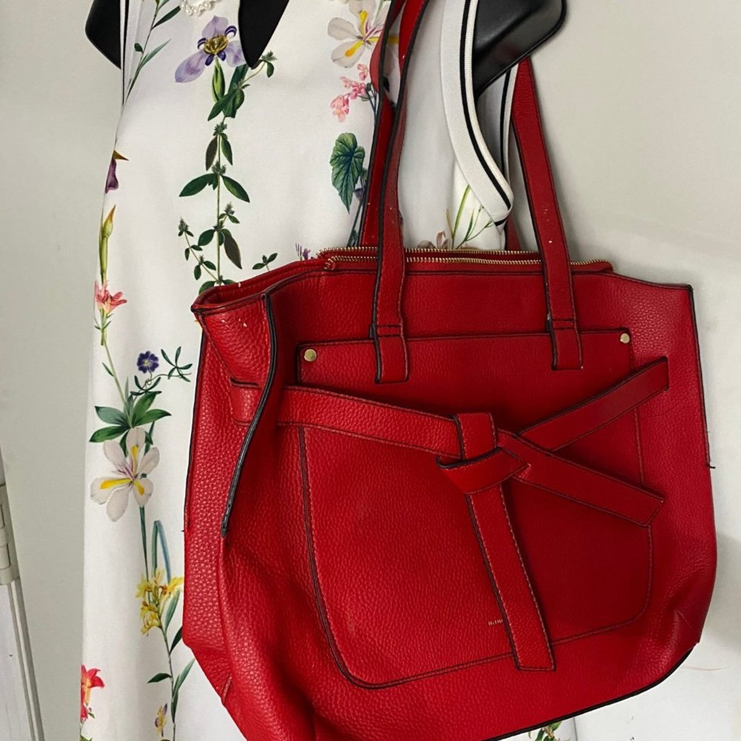 Nanette Lepore Red Leather Shoulder Bag