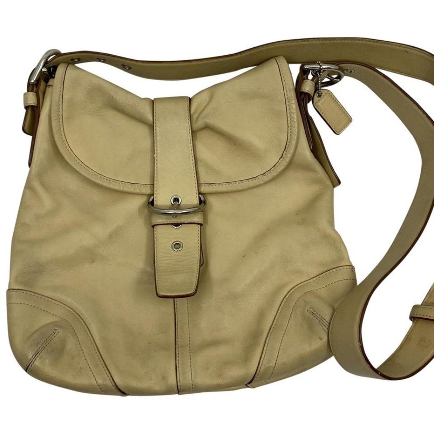 Coach Medium Tan Leather Crossbody Bag