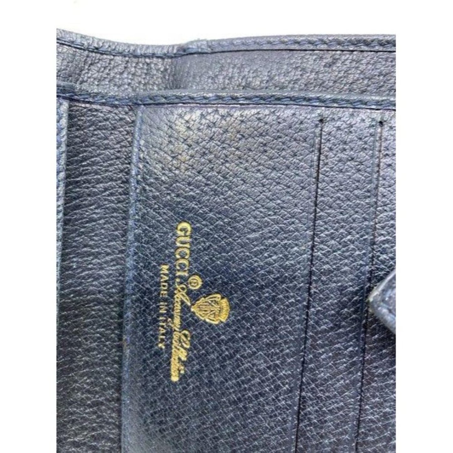 gucci black rare vintage change and id holder wall