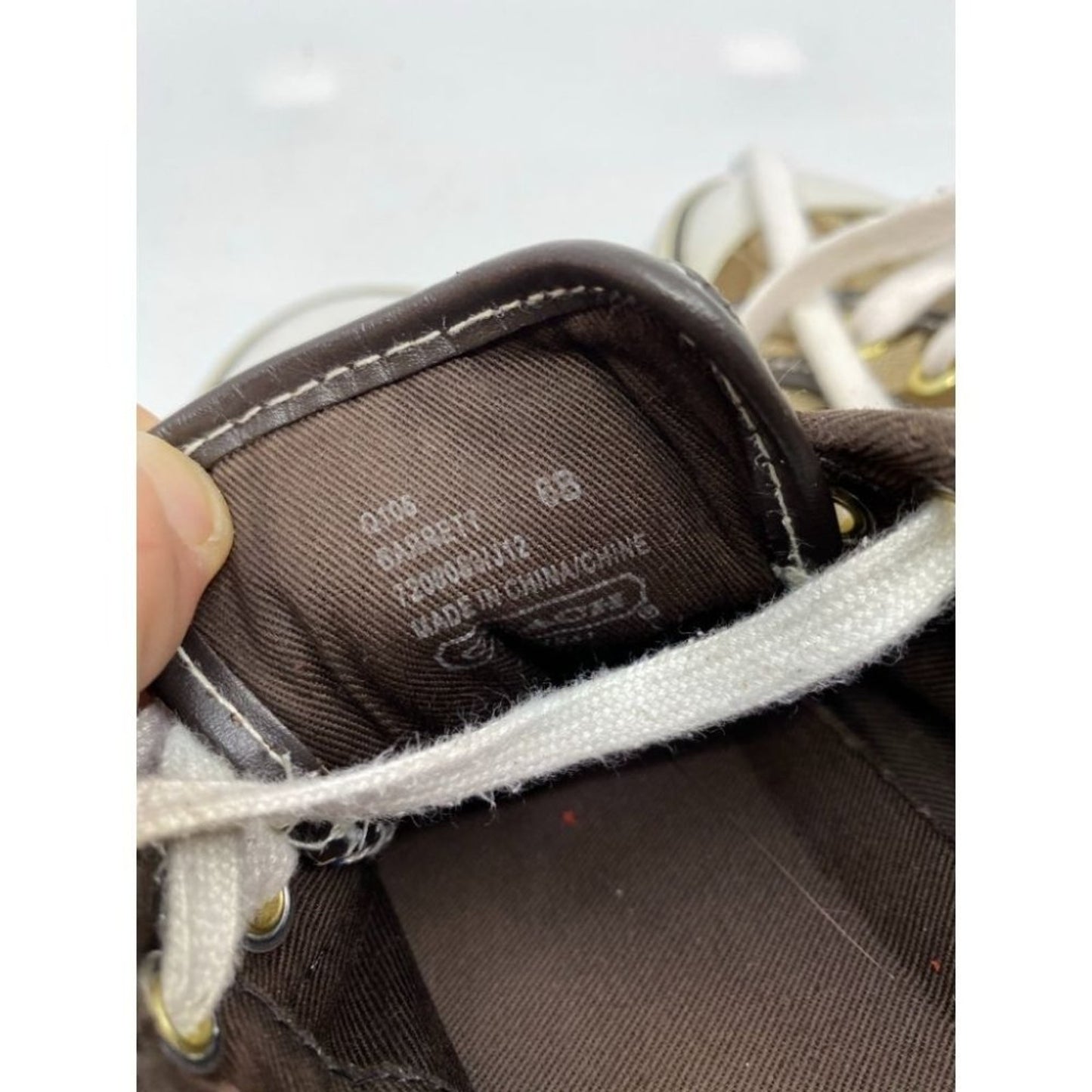 Coach White Tan Women's Sneakers Size 6B