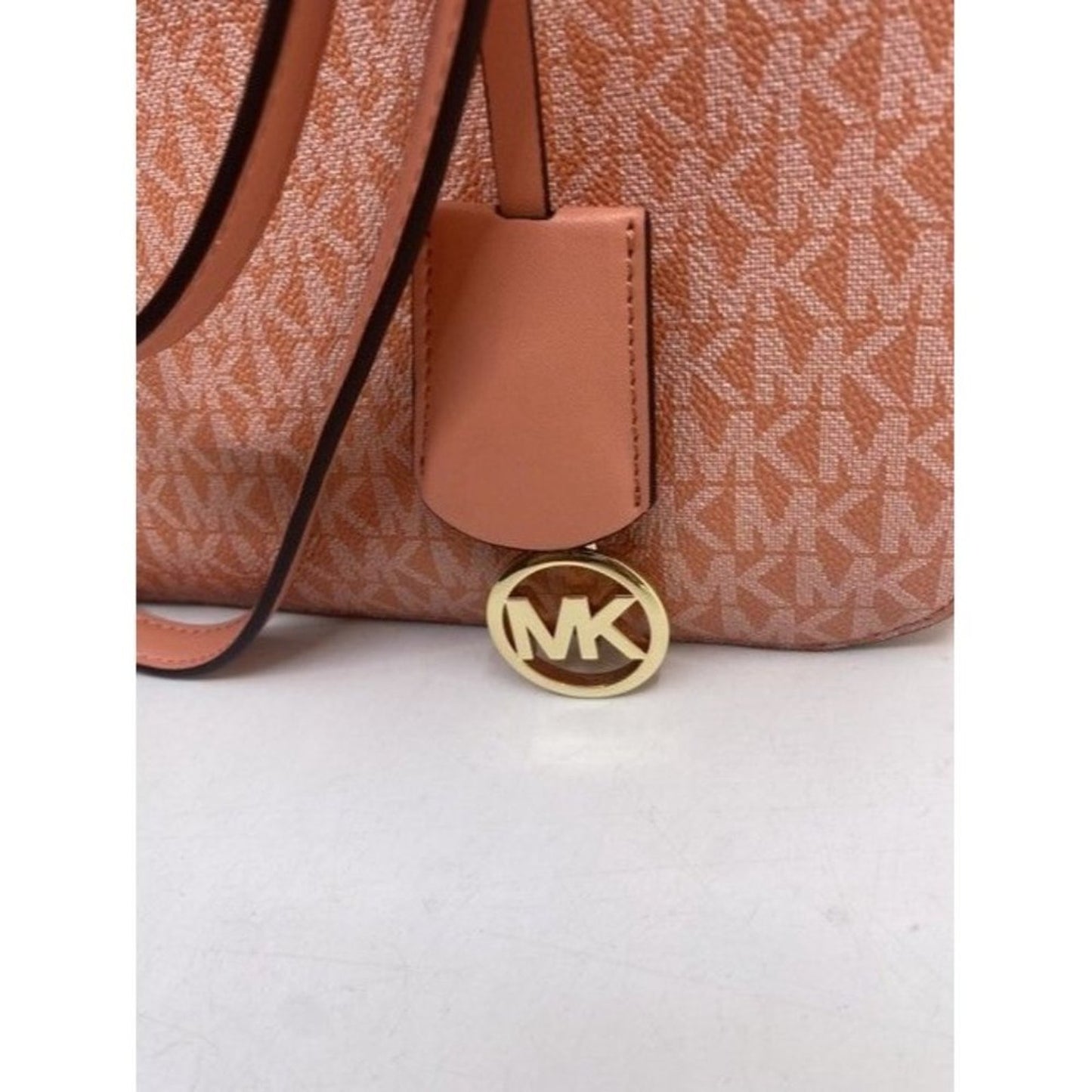 Michael Kors Jet Set Large Color Blcok Logo Coated Canvas Shoulder Bag