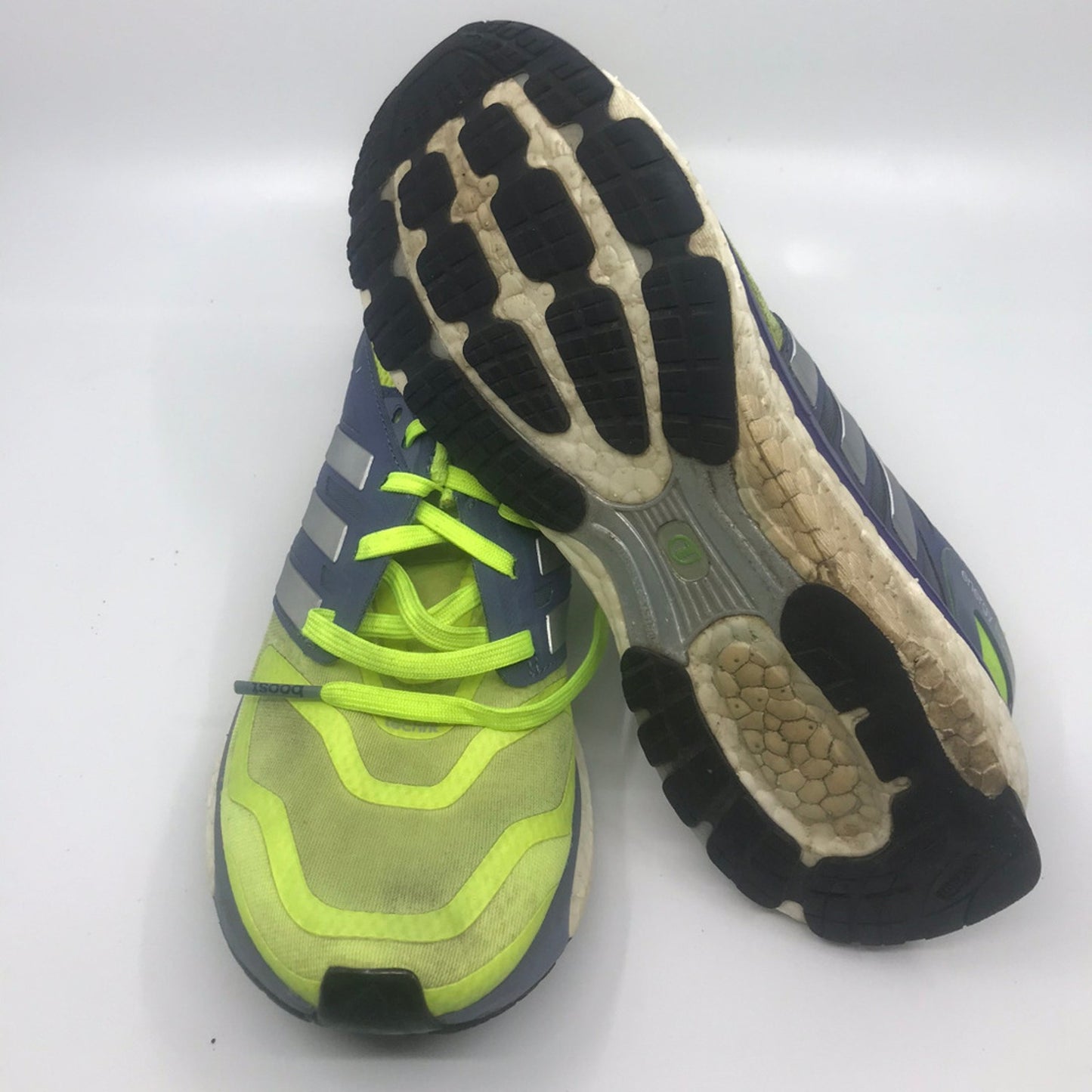 Adidas Boost Lime Green and Gray Sneakers Size 6.5