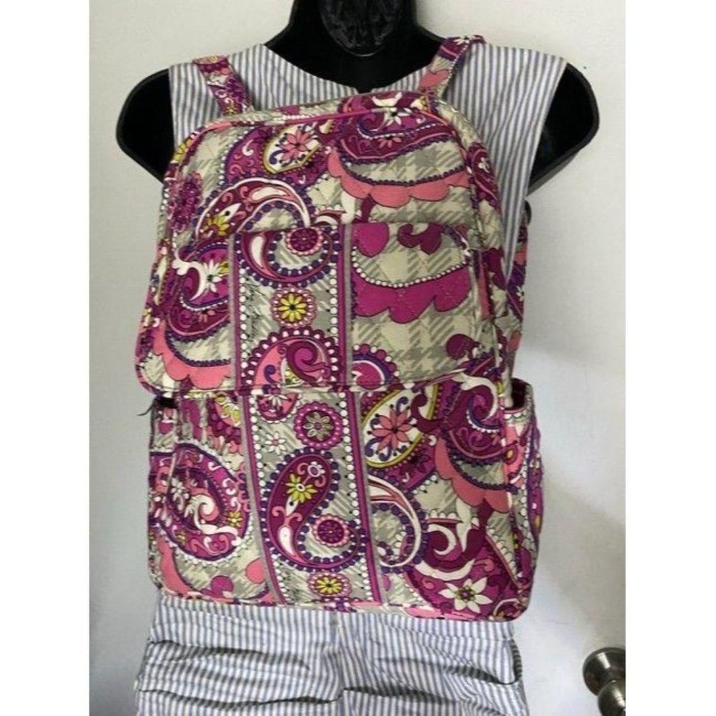 Vera Bradley Msrp Pink Gray Backpack