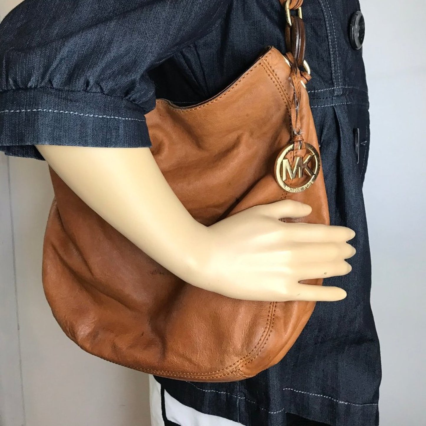 Michael Kors Brown Suede Leather Shoulder Bag