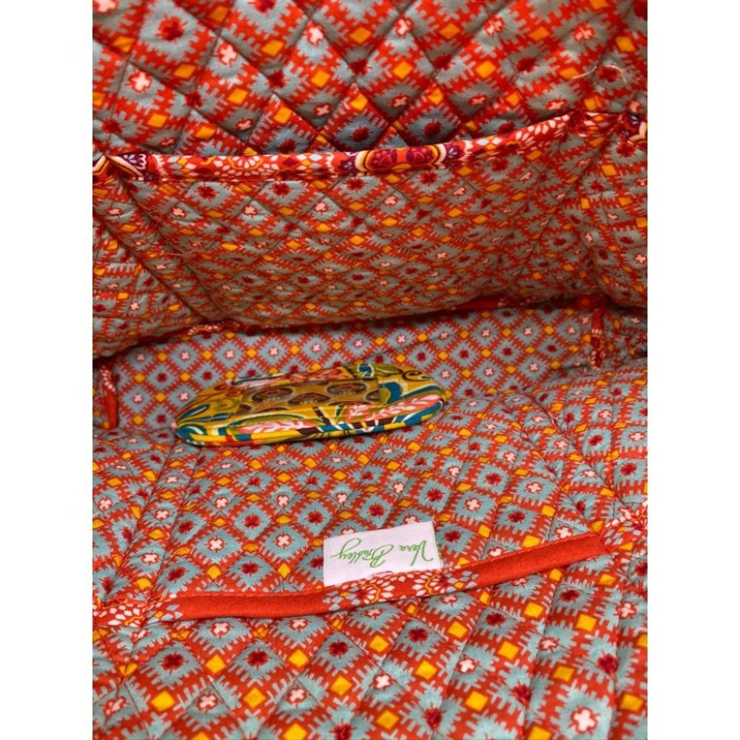 NWT! Vera Bradley Quilted Bag w Wallet Red Beige