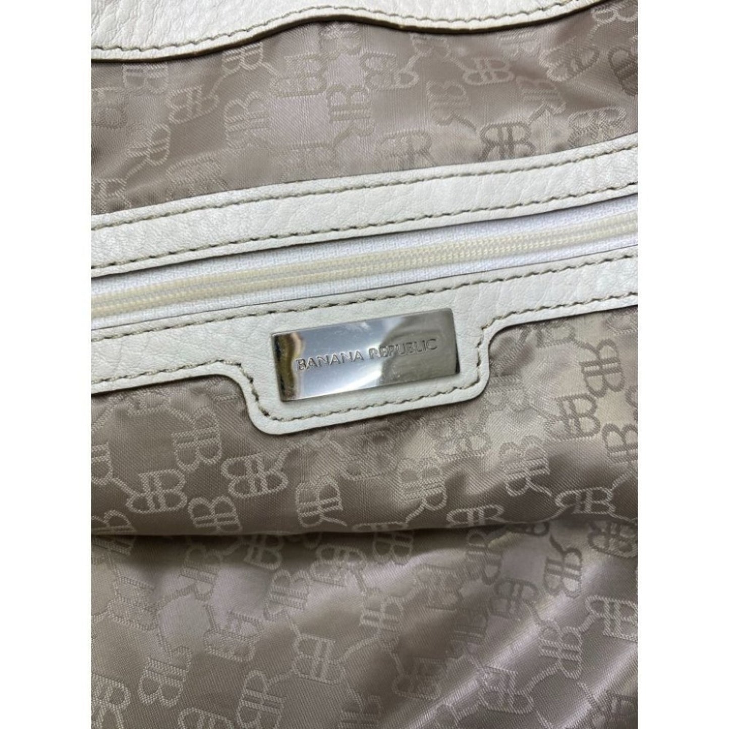 Banana Republic White Large Leather Tote Bag