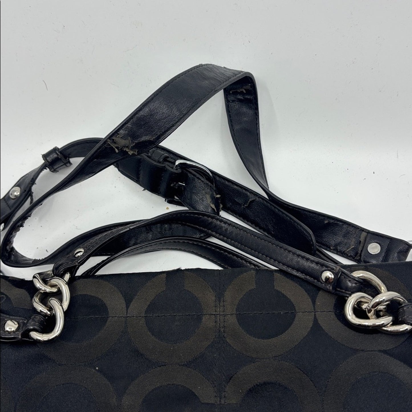 Coach Black Signature Shoulder Bag