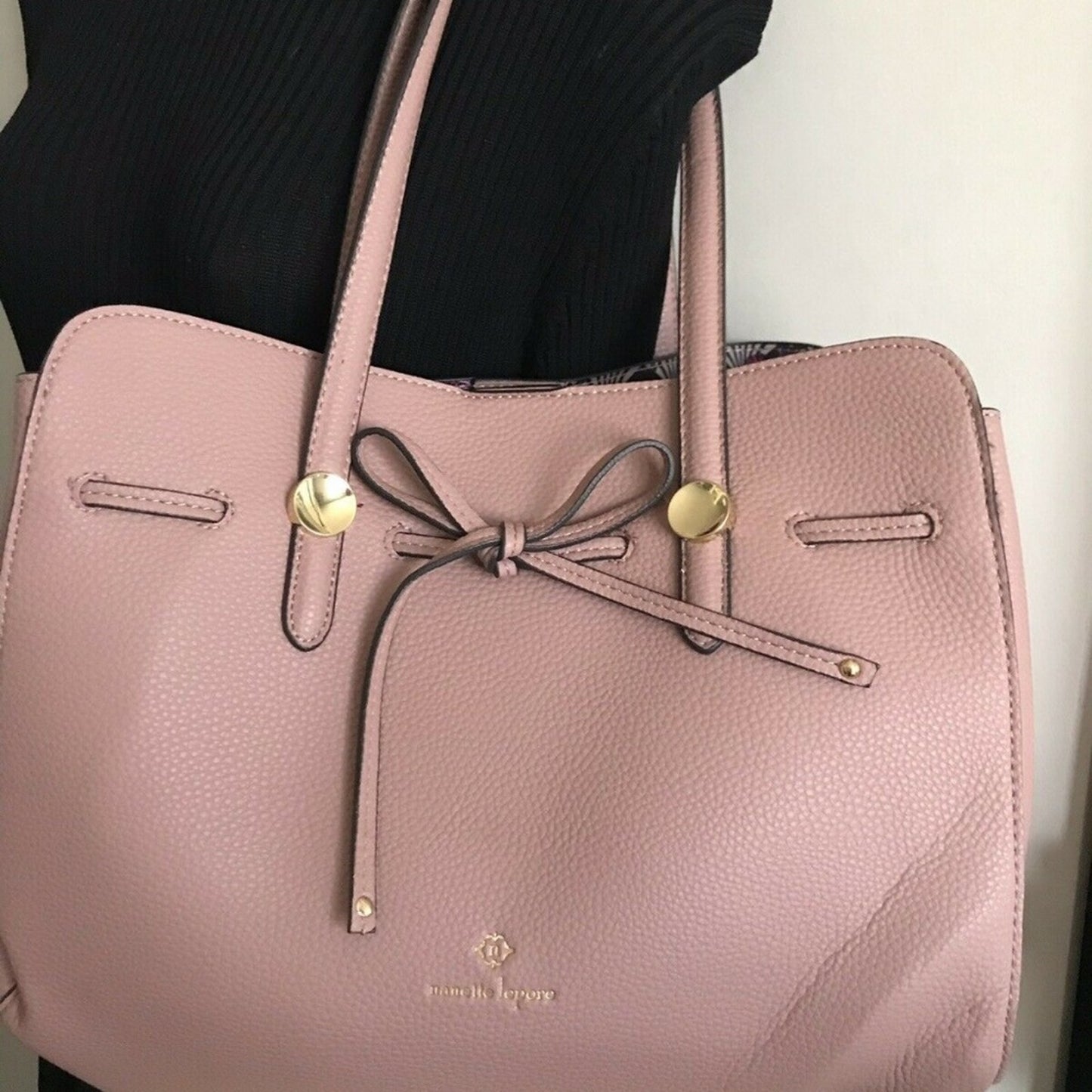 NANETTE LEPORE Large Leather Dusty Pink Handle Bag
