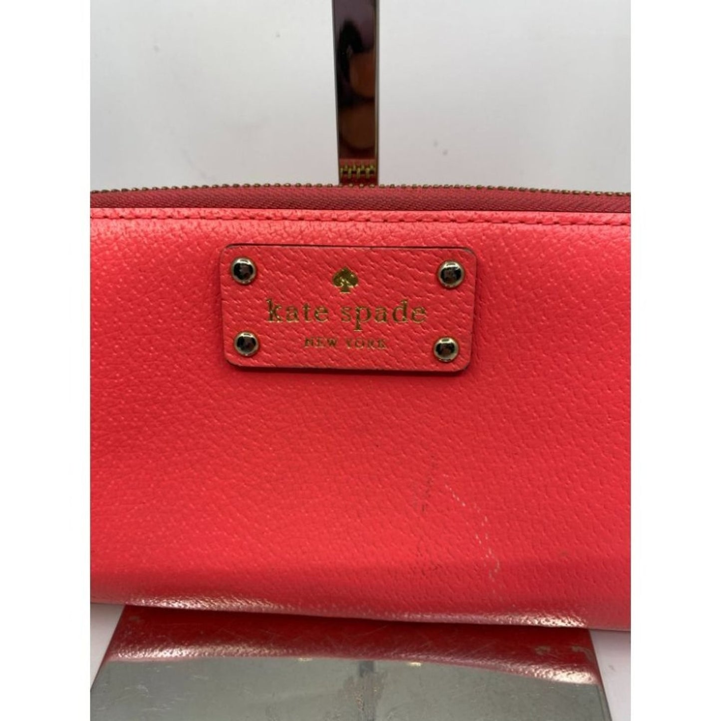 Kate Spade Women's Pink Tan Zipper Wallet
