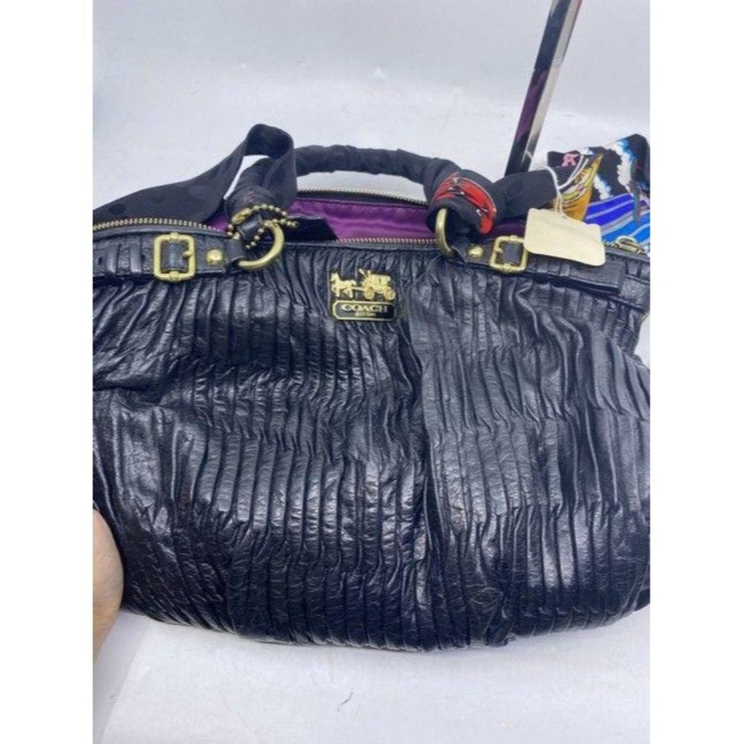 coach w w detachable specialty tie accent black sh