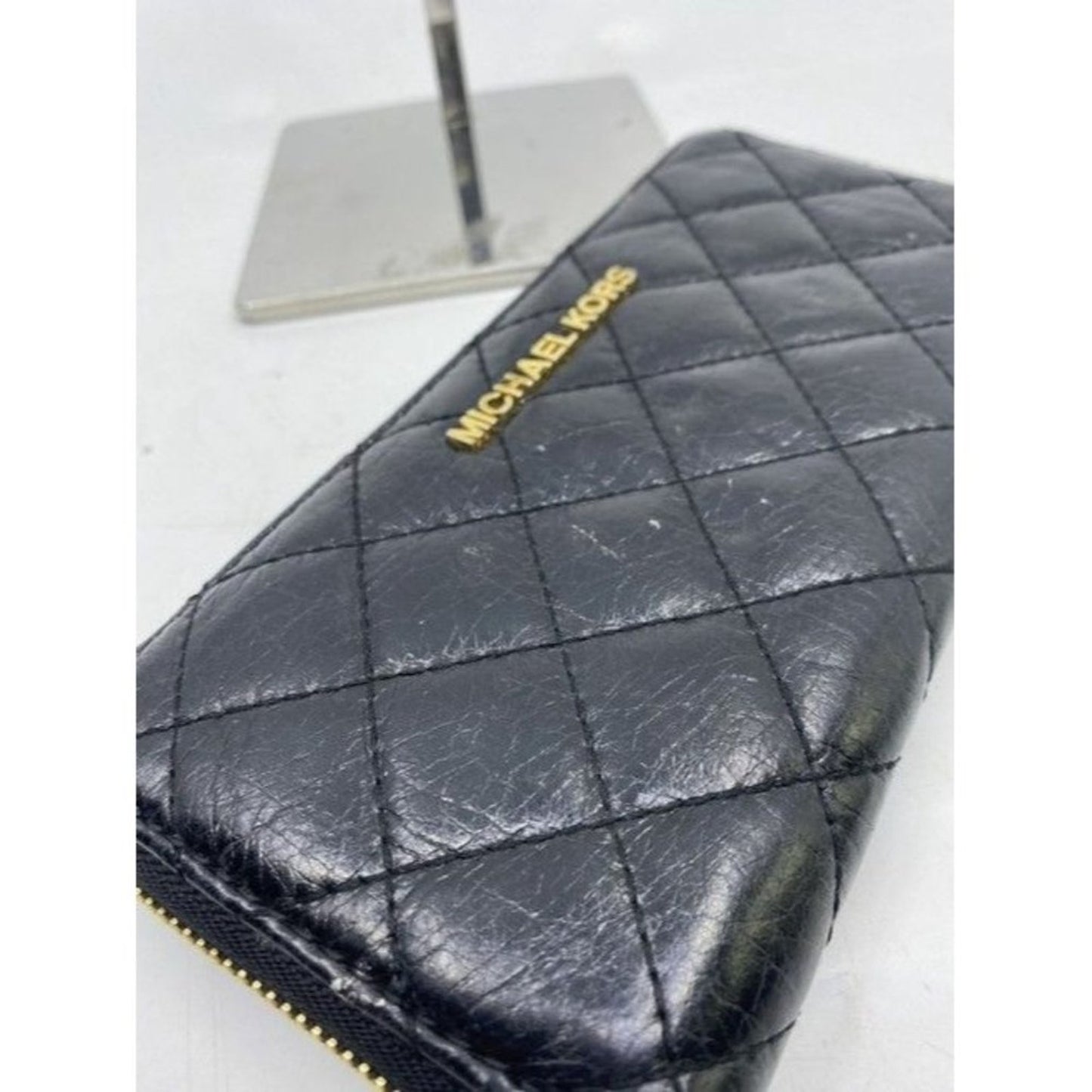 Michael Kors Black Quilted Leather Wallet