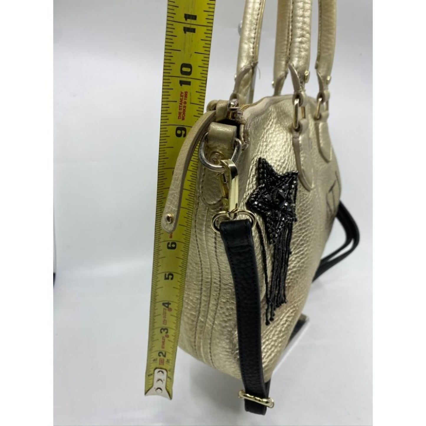 COLE HAAN Tote Bag Gold Customized w Graffiti