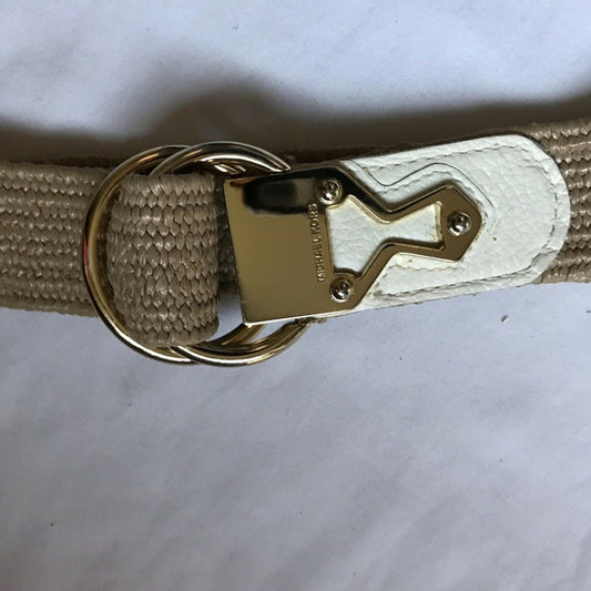 Michael Kors Woven White Belt