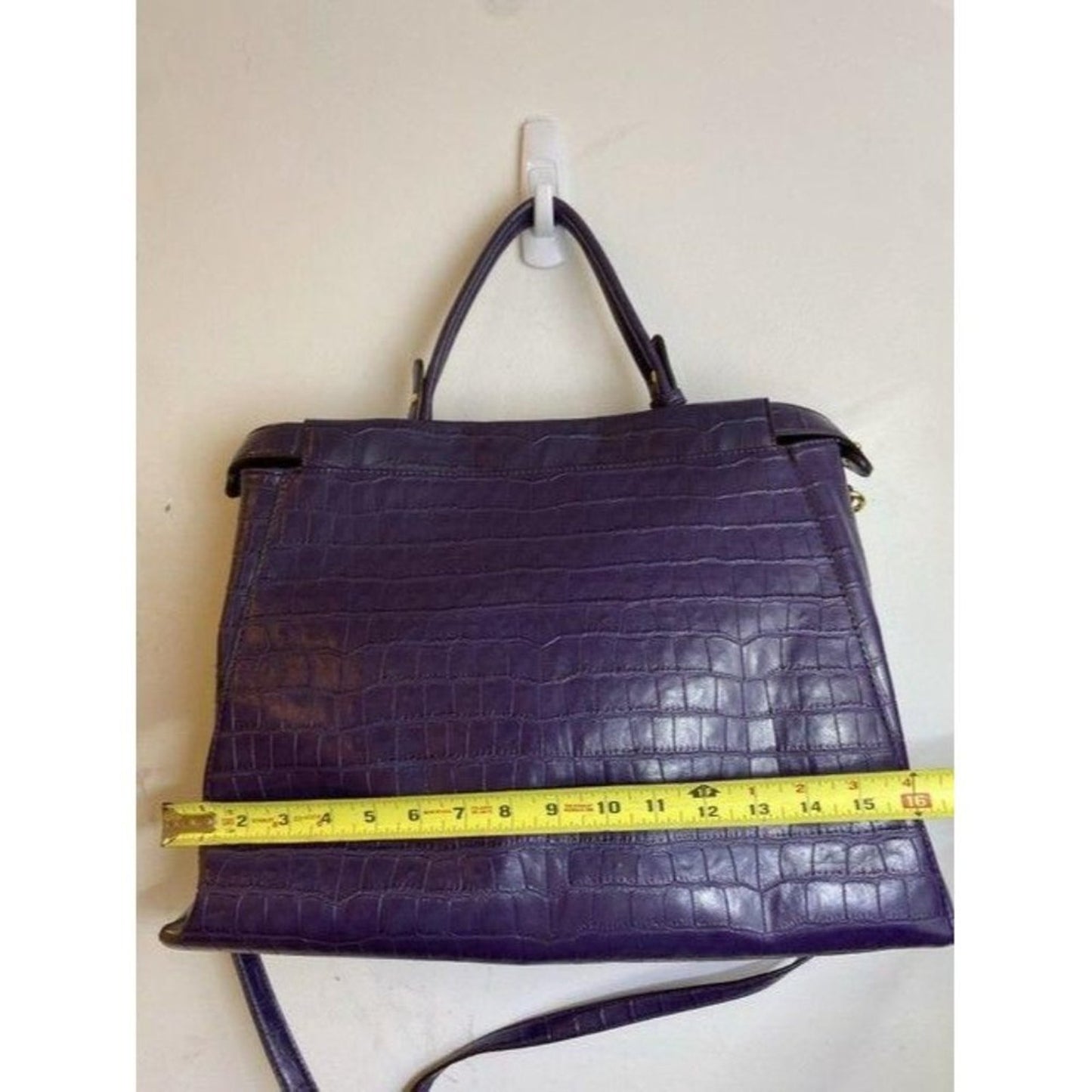 adrienne vittadini crossbody w w stra purple leath