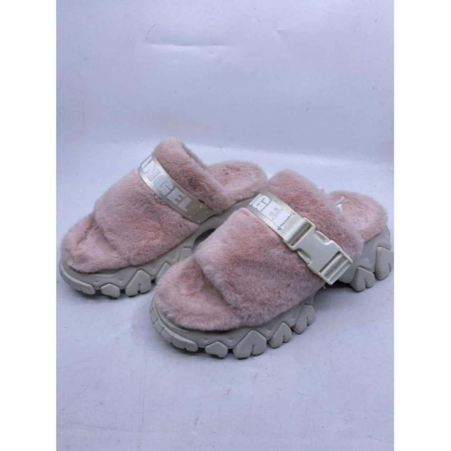 Angel Chen Pink Faux Fur Mulesslides Size Eu