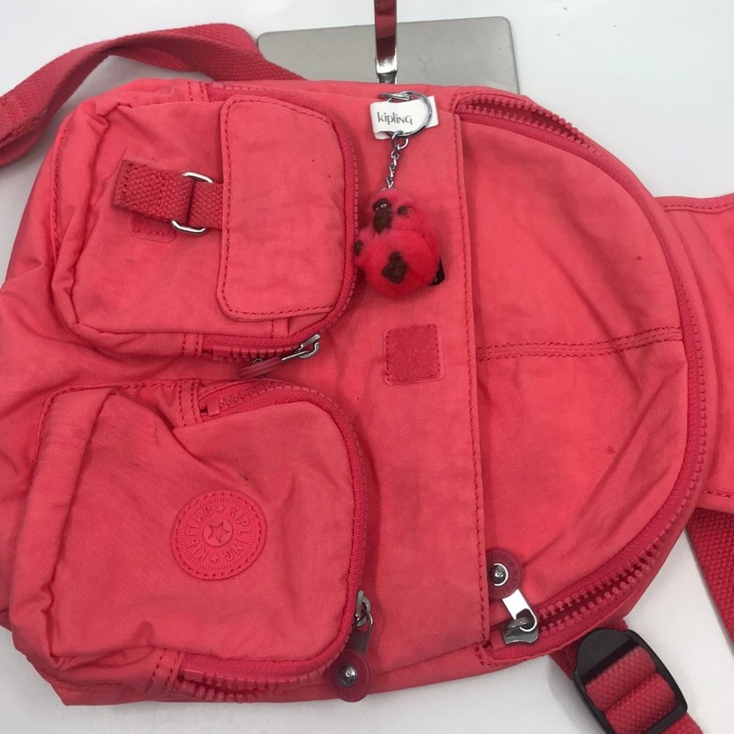 Kipling Pink Nylon Backpack