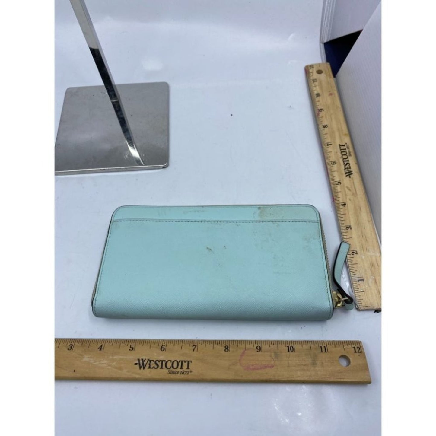 Kate Spade Women's Aqua Blue Zipper Wallet