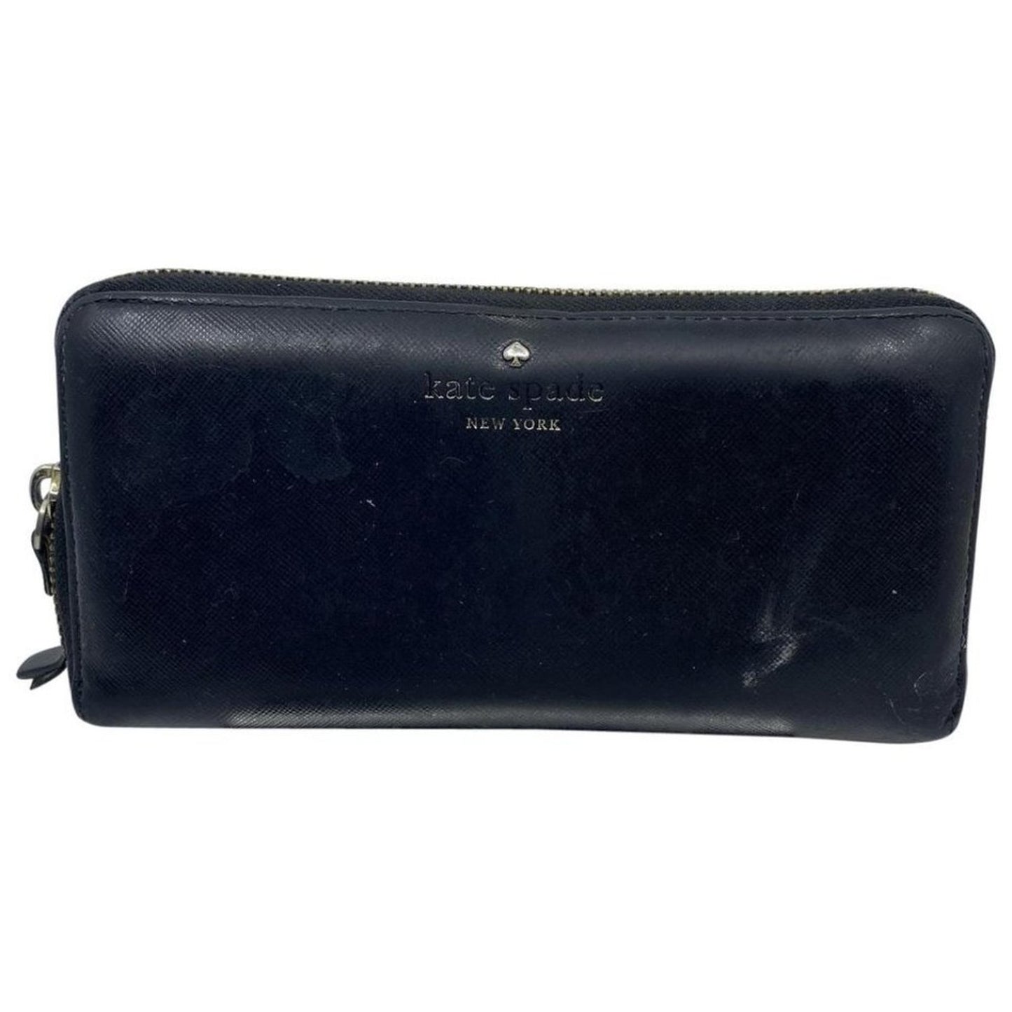 Kate Spade Black Saffiano Leather Zipper Wallet