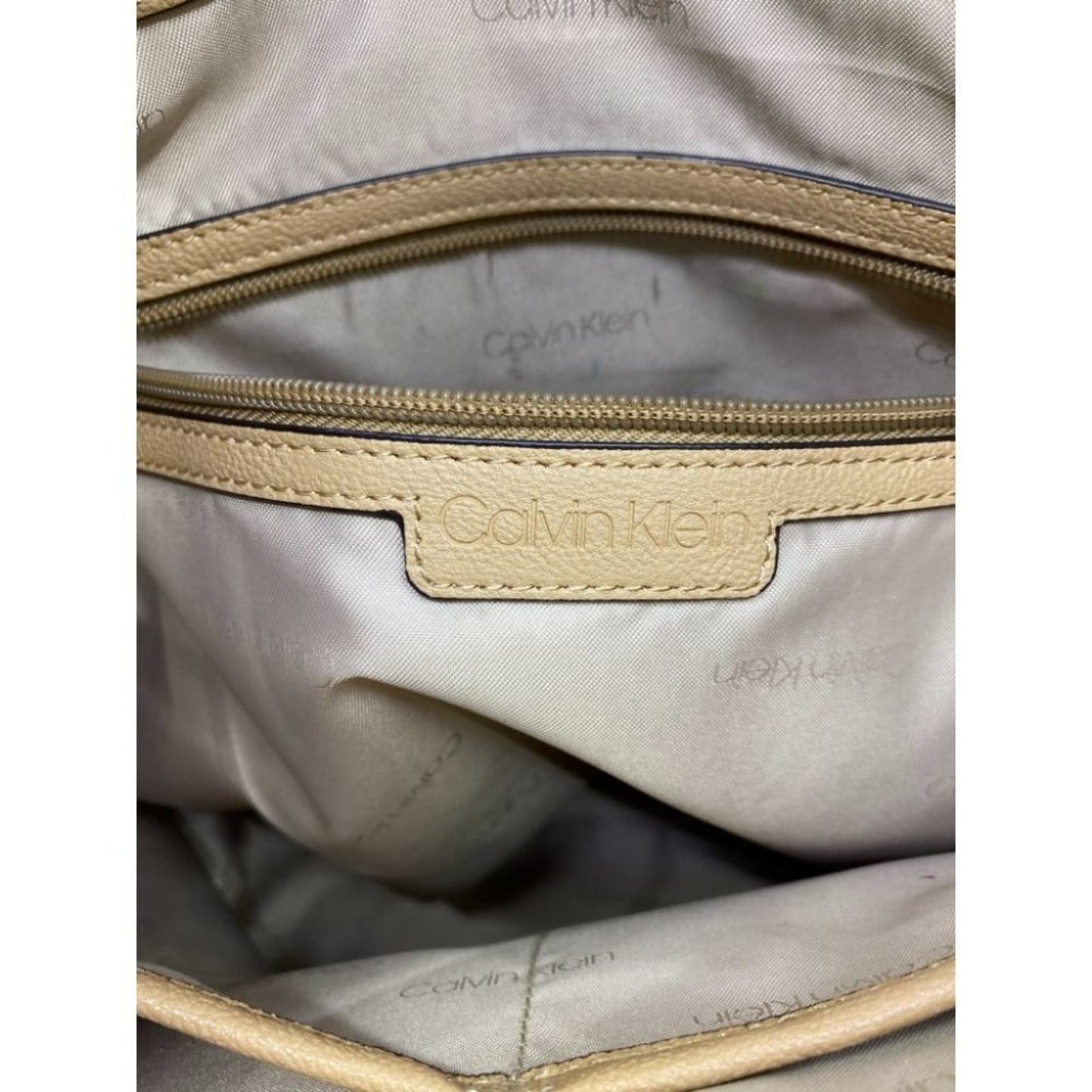 Calvin Klein Tan Large Tote Bag Crossbody Strap